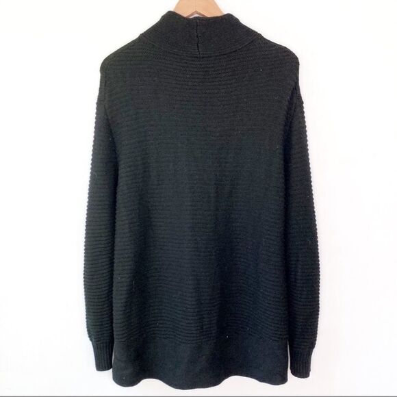 Athleta Merino Wool Funnel Neck Black Long Sleeve Sweater L - Picture 3 of 7